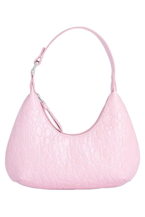 BABY AMBER PEONY CIRCULAR CROCO EMBOSSED LEATHER 1