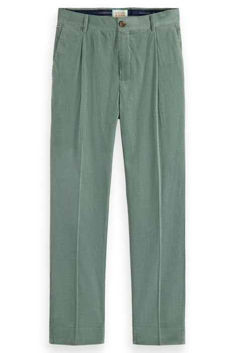 BLAKE PLEATED CORDUROY CHINO SEAWEED 1