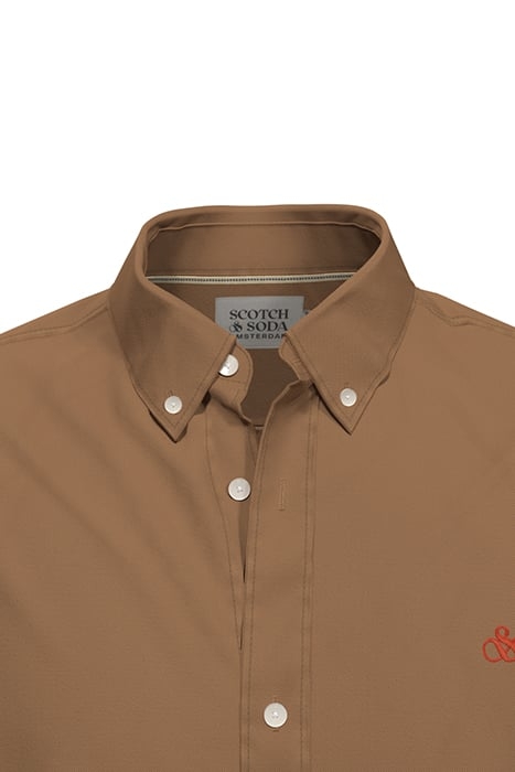 ESSENTIAL SOLID OXFORD SHIRT CAMEL 3