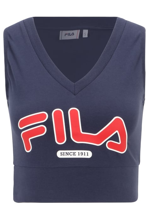 LAIXI CROPPED V-NECK TOP BLACK IRIS 4