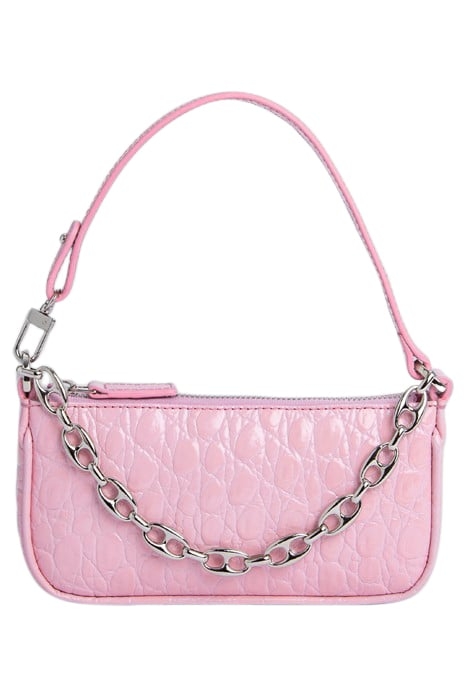 MINI RACHEL PEONY CIRCULAR CROCO EMBOSSED LEATHER 1