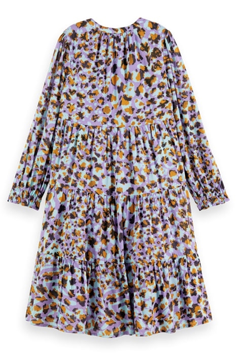 ALL-OVER PRINTED LEOPARD PANEL DRESS FLORAL LEOPARD 5