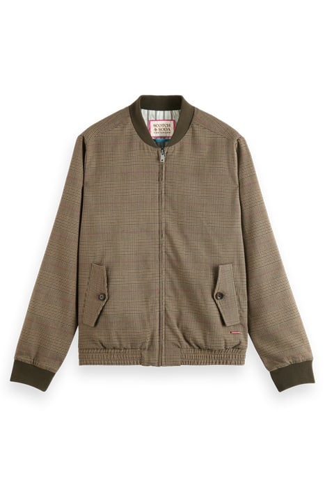 YARN-DYED BOMBER JACKET TAUPE CHECK 4