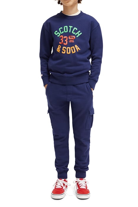 RELAXED FIT ARTWORK SWEATSHIRT IN ORGANIC COTTON MARINE BLUE 3