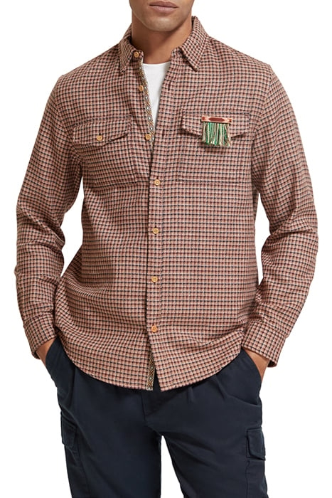 MINIMAL GRINDLE YARN CHECK BERRY WINE CHECK 1