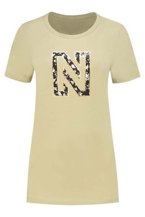 FLOWERS LOGO T-SHIRT KHAKI 1