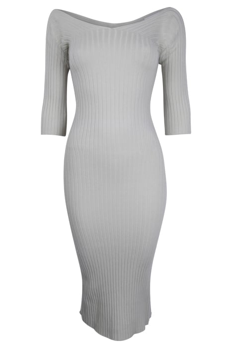 SOLAR RIB DRESS GREY 1