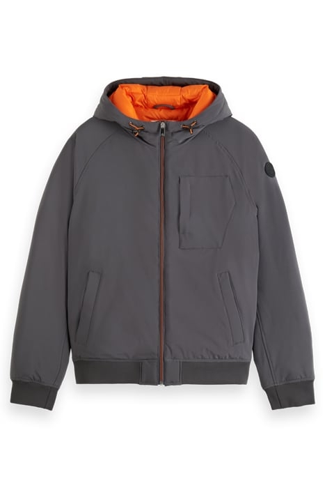 STRETCH PADDED HOODED JACKET MOON DUST 1