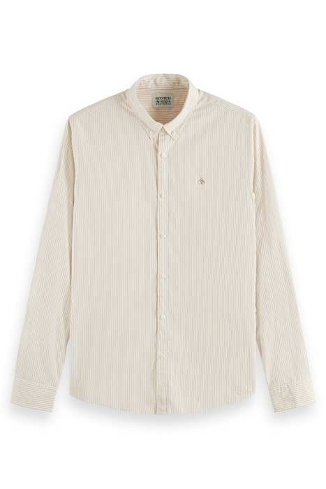 ESSENTIAL STRIPE POPLIN SHIRT STONE OFF WHITE STRIPE 4