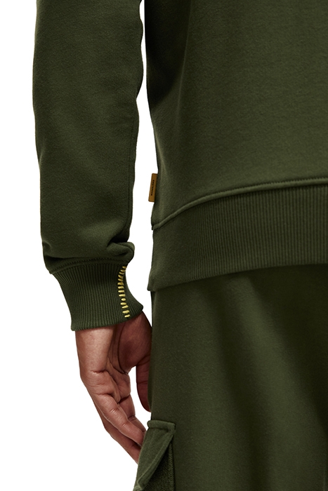 BUTTON DOWN TEXTURE SWEATSHIRT FIELD GREEN 7