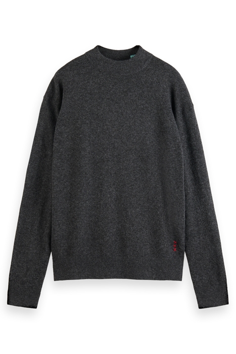 DROPPED SHOULDER BASIC MOCK IN RECYCLED POLYESTER BLEND MOON 4