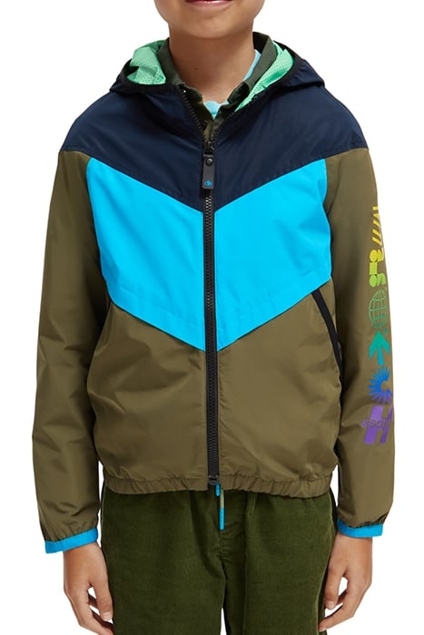 COLOUR BLOCK LIGHTWEIGHT JACKET IN RECYCLED POLYESTER COLOUR 1