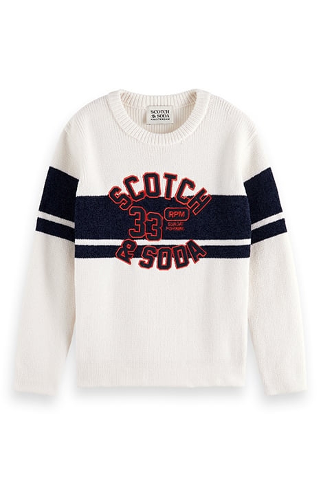 CHENILLE ARTWORK PULLOVER ECRU 4