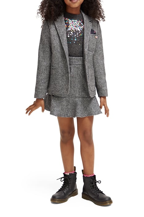 WOOL BLEND HERRINGBONE BLAZER HERRINGBONE TWEED 3