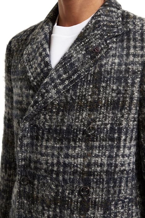 CHECK WOOL BLEND COAT MULTI GREY CHECK 8