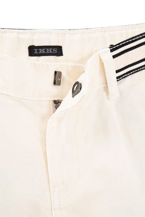 BOY'S ECRU BERMUDA SHORTS WITH STRIPED WAISTBAND 3