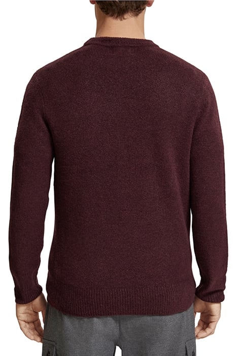 REGULAR FIT SOFTY-KNIT MELANGE PULL BERRY WINE 2