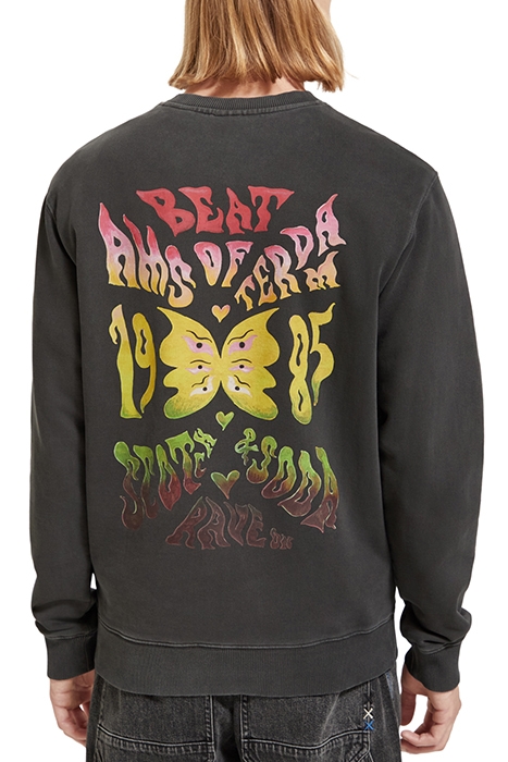 REGULAR FIT ARTWORK SWEATSHIRT WITH SPRAY IN ORGANIC COTTON 2