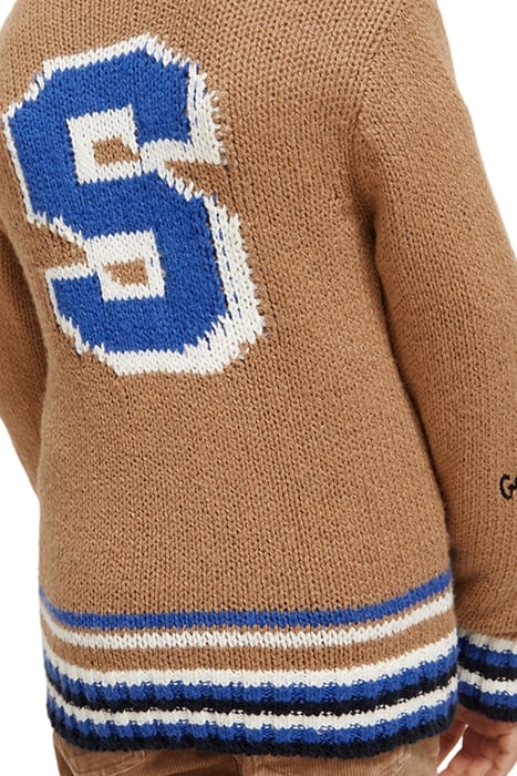 INTARSIA CARDIGAN CAMEL 7