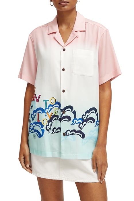 BORN TO LOVE - SHORT SLEEVED SHIRT PINK GRADIANT 1