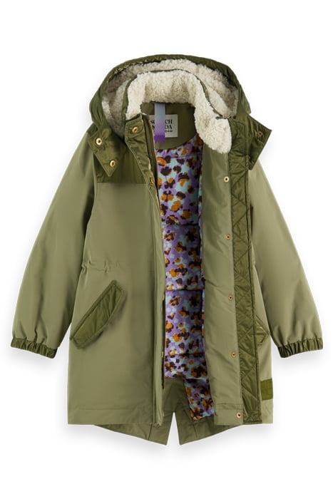 WATER REPELLENT PARKA WITH REPREVE FILLING MILITARY 4