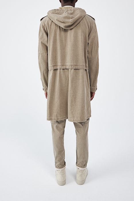 UNISEX LIGHT KHAKI TERRA® DENIM OVERSIZE PARKA 3