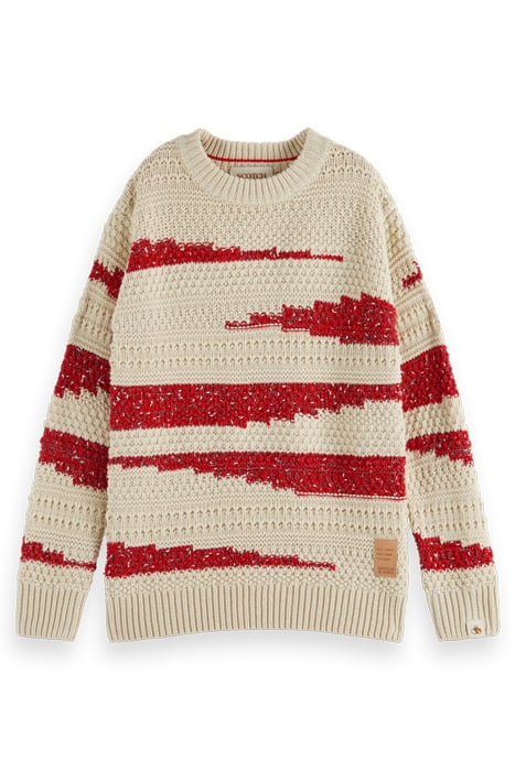 STRUCTURED INTARSIA PULLOVER CONTAINS ORGANIC COTTON STONE R 4