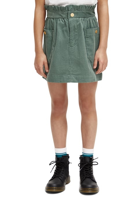 CORDUROY MINI SKIRT ARCHIVE GREEN 1