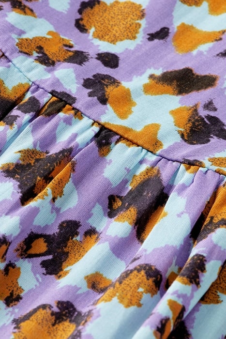 ALL-OVER PRINTED LEOPARD PANEL DRESS FLORAL LEOPARD 8