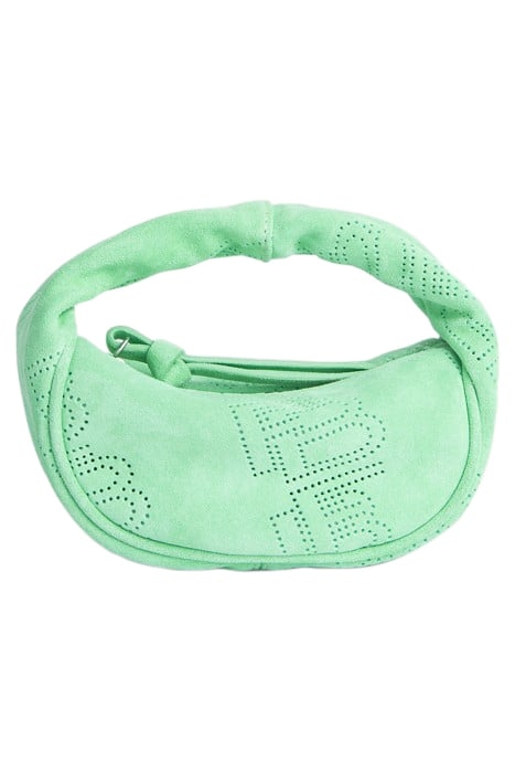 MICRO CUSH SPEARMINT PERFORATED SUEDE LEATHER 1