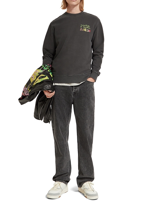 REGULAR FIT ARTWORK SWEATSHIRT WITH SPRAY IN ORGANIC COTTON 3