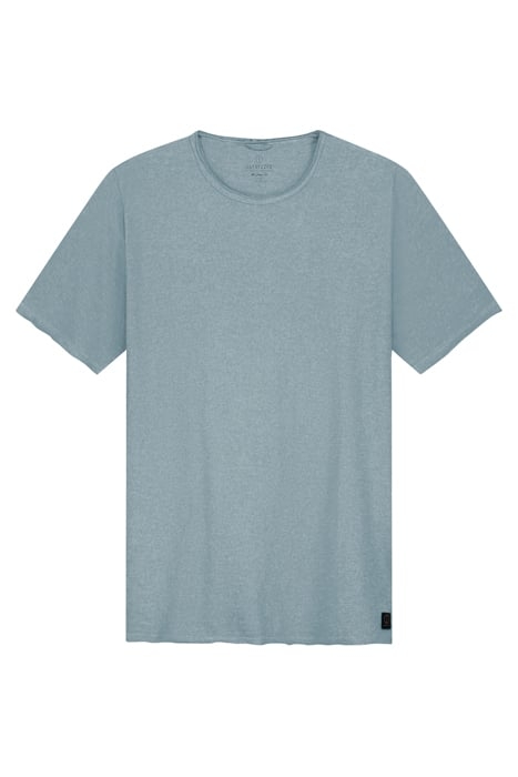 BASIC ROUND NECK TEE SLUB JERSEY STORMY SEA 3
