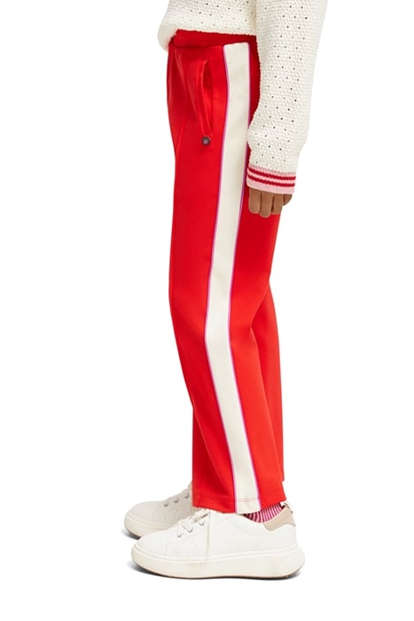 WIDE LEG CONTRAST PANEL SWEATPANTS RED GLOW 6