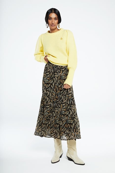 LOUISE TESS SKIRT BLACK/RATTAN 1