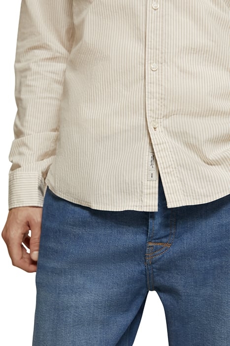 ESSENTIAL STRIPE POPLIN SHIRT STONE OFF WHITE STRIPE 7