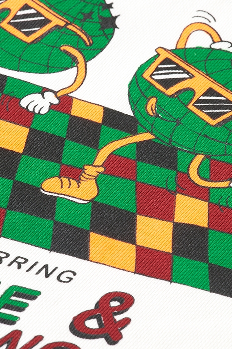 REGULAR FIT ARTWORK HOODIE IN ORGANIC COTTON WHITE 8