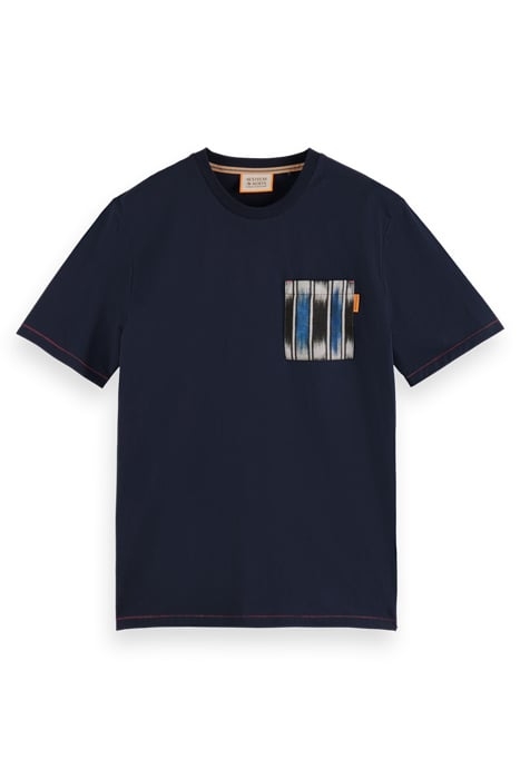 REGULAR FIT WOVEN POCKET T-SHIRT IN ORGANIC COTTON NIGHT 4