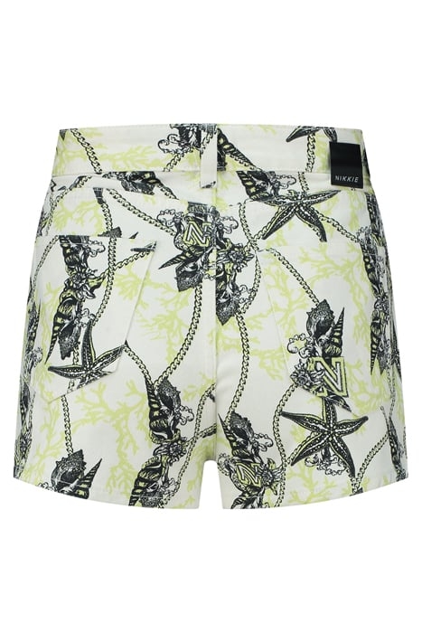 CHELSEA PRINTED SHORTS STAR WHITE/LIME YELLOW 2