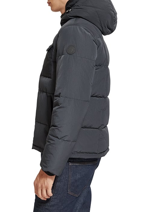 HOODED PUFFA JACKET BLACK 7