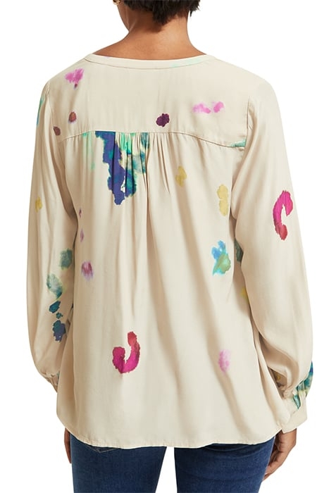 LACE UP TOP WITH BALLOON SLEEVES GALAXY DYE SOFT ICE 2