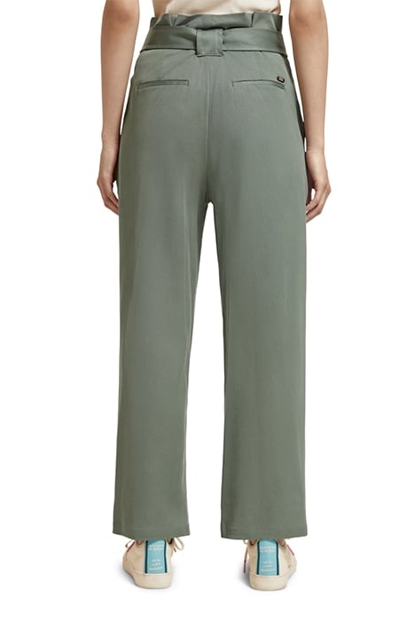 DAISY - HIGH RISE STRAIGHT LEG PAPER BAG PANT SEAWEED 2