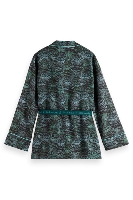 PYJAMA LOOSE FIT BLAZER FEATHER BOTTLE GREEN 5