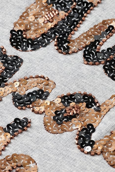 COTTON IN CONVERSION SEQUIN DETAIL QUILTED RAGLAN SWEATSHIRT 7