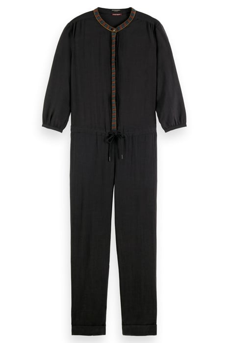 JUMPSUIT WITH ARROW HEAD TRIM EVENING BLACK 3