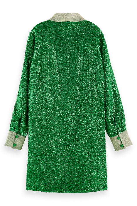 SEQUIN MINI DRESS GREEN LIGHT 5