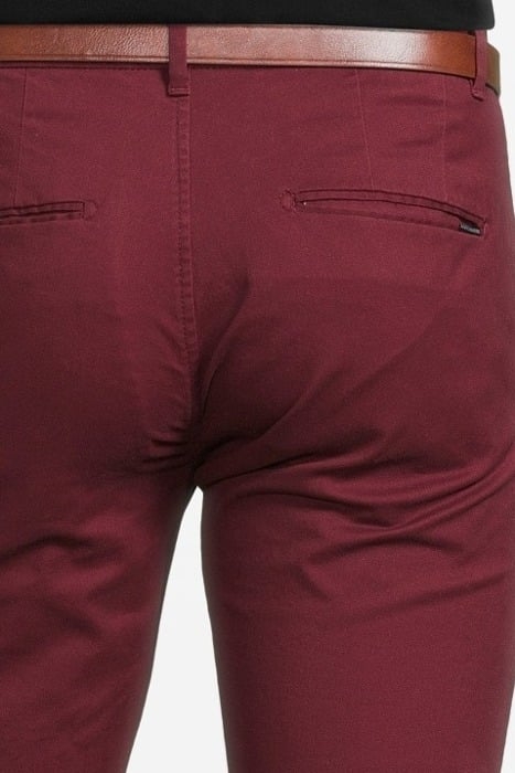 ZALANDO MOTT - CLASSIC SLIM FIT CHINO WITH BELT (NEW) BORDEA 5