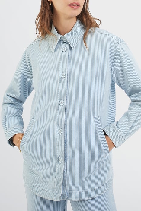 BLUE JACKET WITH WHITE THIN STRIPES 1