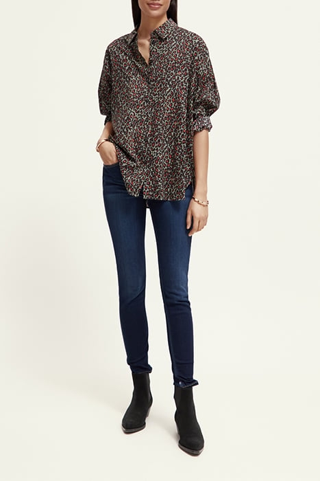 OVERSIZED SHIRT WITH PRINT CREATURES OF THE NIGHT FIELD GREE 2