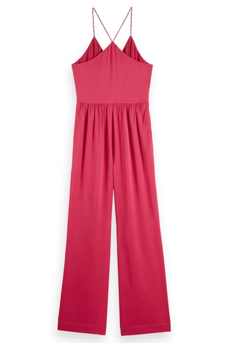 WAISTED BELT DETAIL JUMPSUIT POP PINK 4