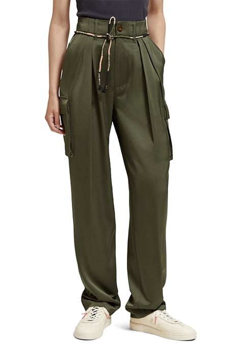 FAYE - HIGH RISE RELAXED TAPERED LEG PAPER BAG UTILITY PANT 1